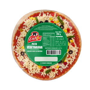 PIZZA VEGETARIANA INDIVIDUAL 250 gr