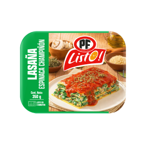 LASAÑA ESPINACA CHAMPIÑÓN AMBIENTE 350 gr